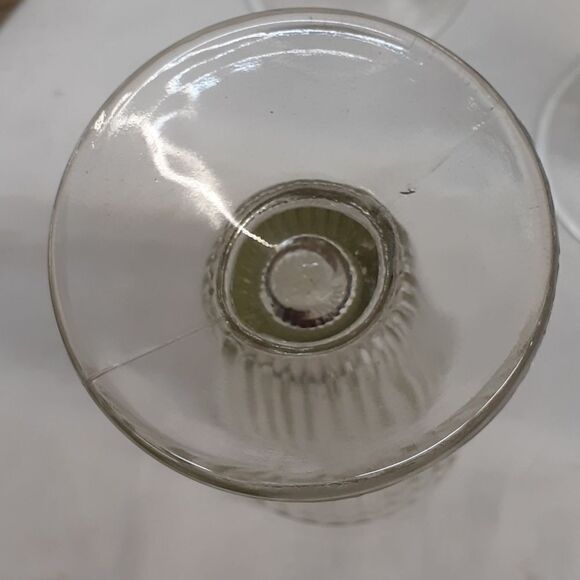 Jeannette soda fountain footed tumblers Set of 5 vintage clear glass - Picture 4 of 6